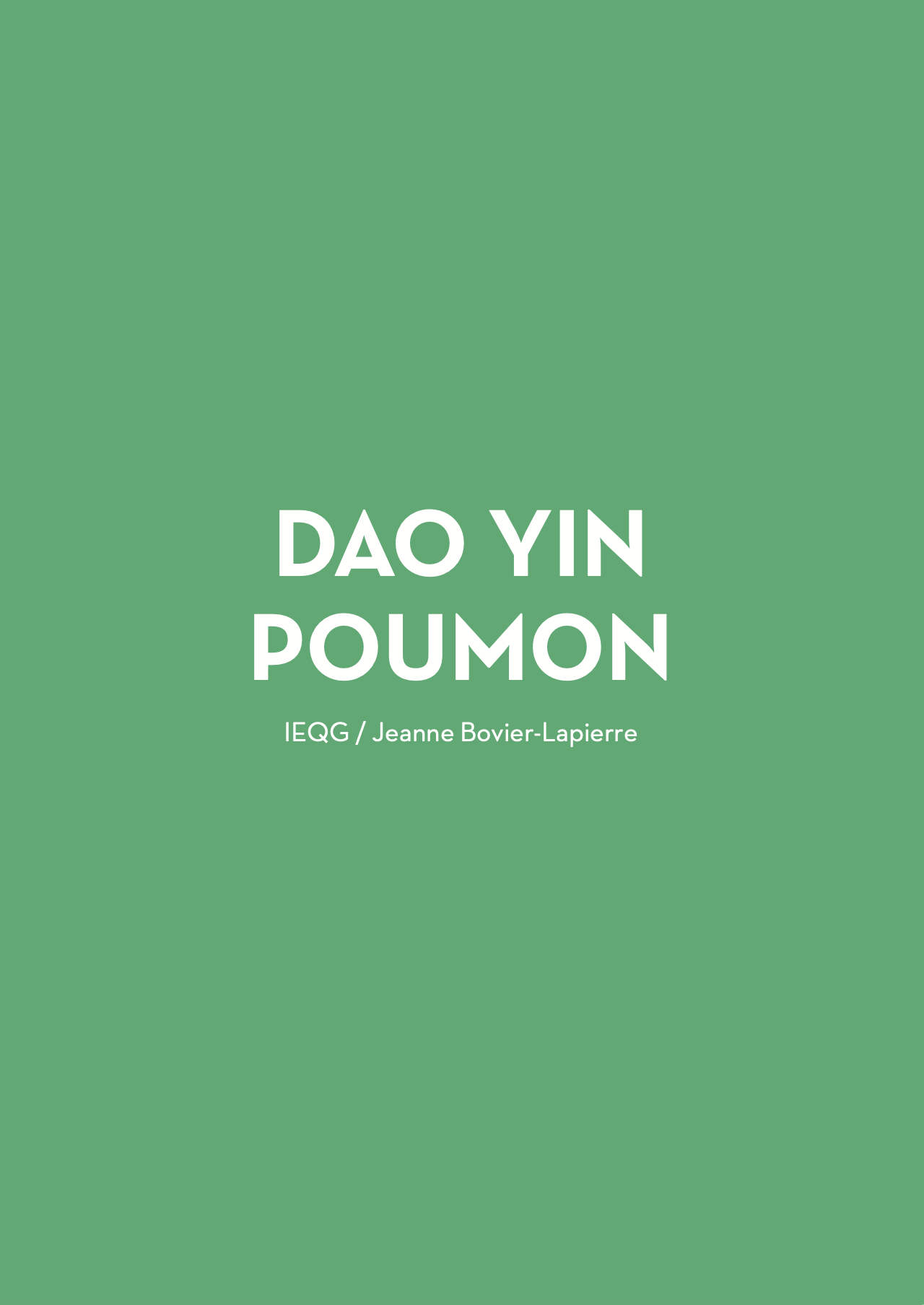 Dao Yin Poumon