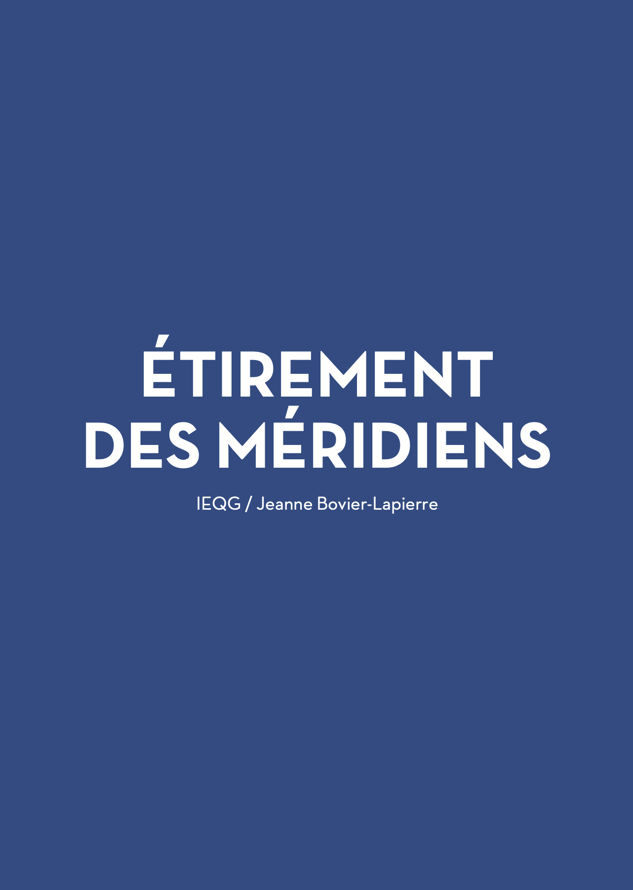 Étirement des méridiens